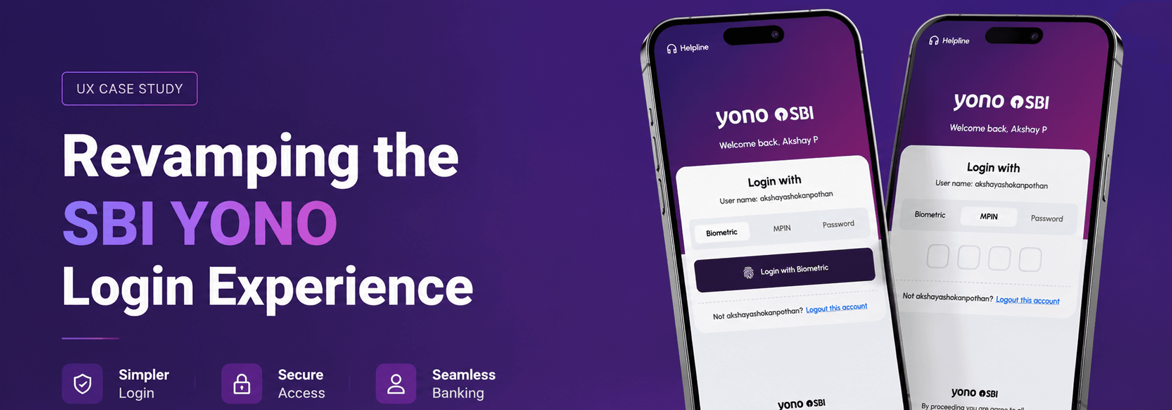 SBI YONO login experience redesign case study.